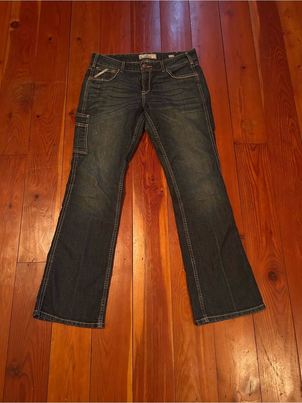 Ariat 31R Dark Blue Flare Carpenter Jeans